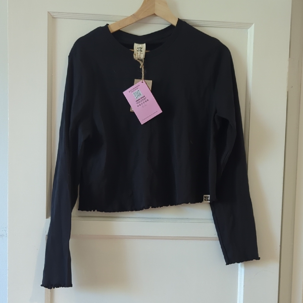 Lucy & Yak Black Hansel Crop Top